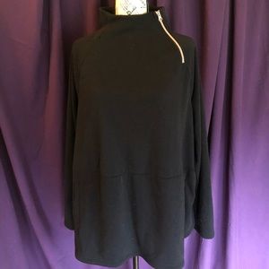 Black sweatshirt tunic